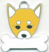 柴犬　【名入れ】犬 迷子札 販売 犬鑑札　ＩＤプレート　 ドッグタグ アクセサリー　トップワン 携帯ストラップ　刻印
